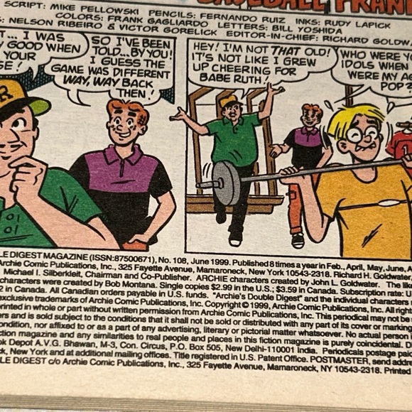 📚BOOK SALE 5 for $20📚 Archie's Double Digest No. 108 June 1999 - Picture 2 of 11